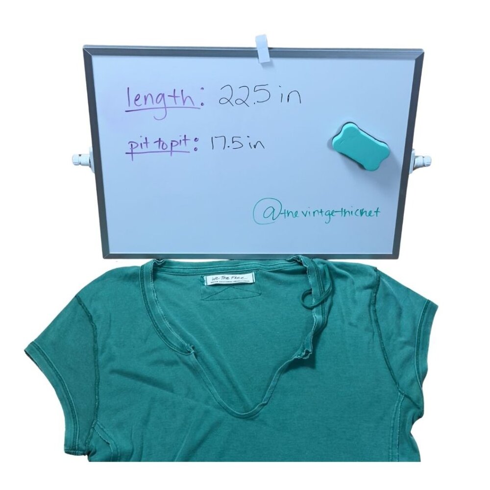 We the Free Always Yours Tee Green Tshirt Womans Size Medium VSCO Sporty Cotton - Picture 6 of 8